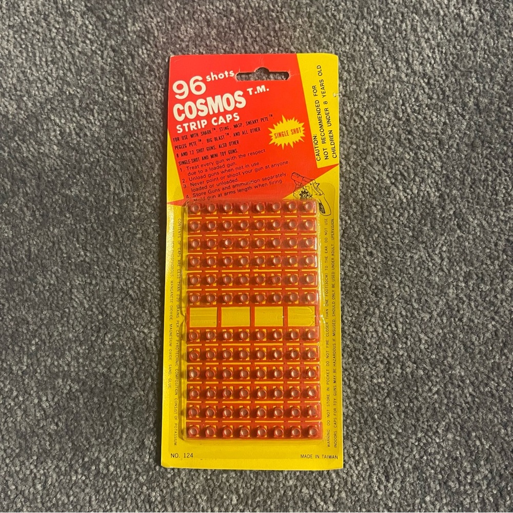 Cosmos Pop Guns Strip Caps With 96 Shots Single Shot Vintage NOS